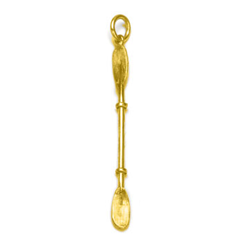 Kayak Paddle Charm in 14K Gold